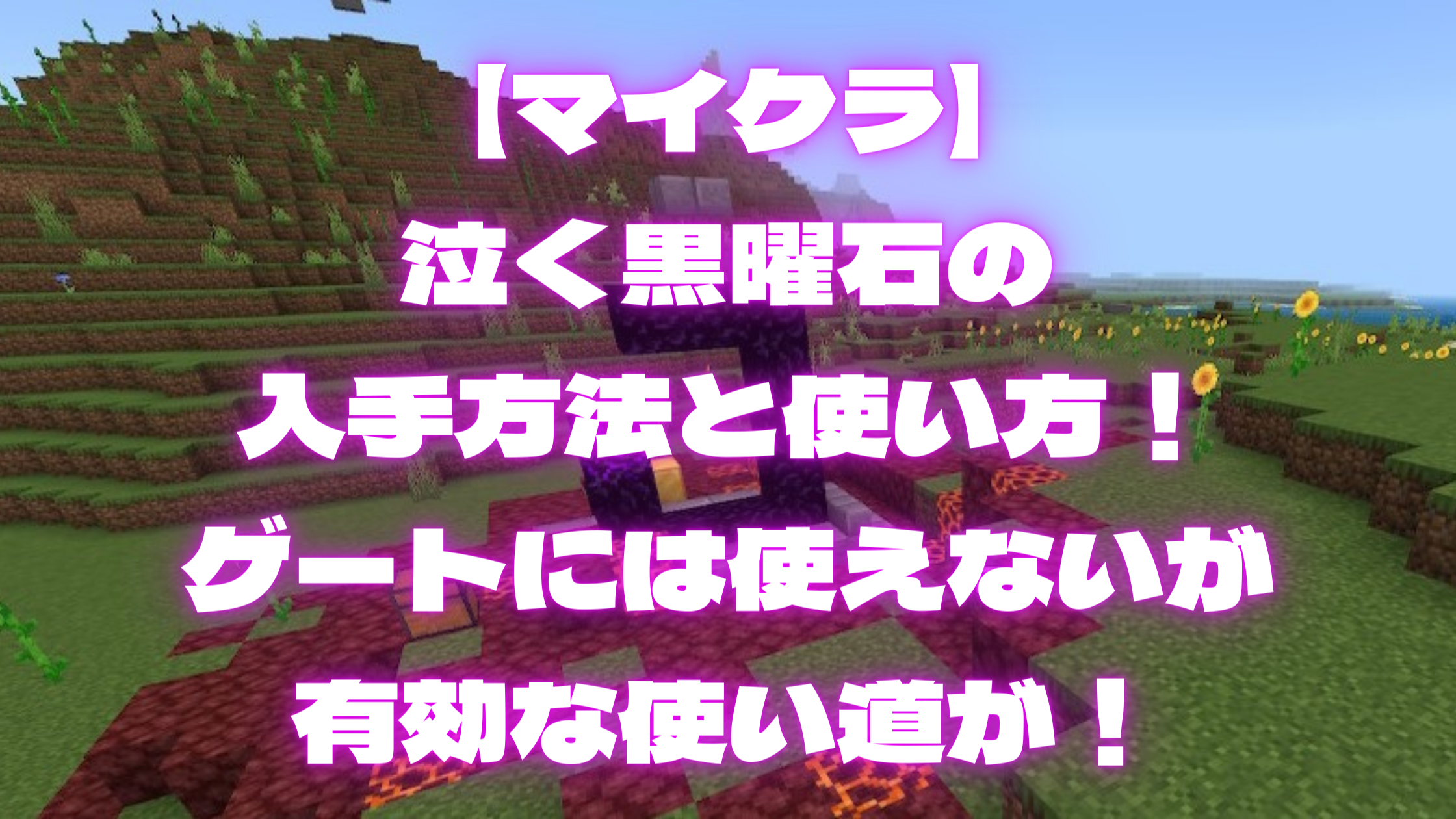 マイクラ 泣く黒曜石の入手方法と使い方 ゲートには使えないが有効な使い道が Samosamoチャンネル